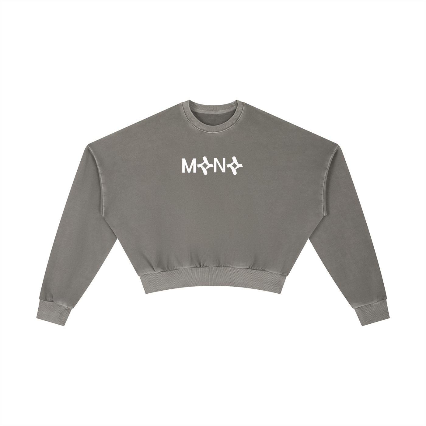 Mono - Text - Vintage Women's Cropped Sweatshirt