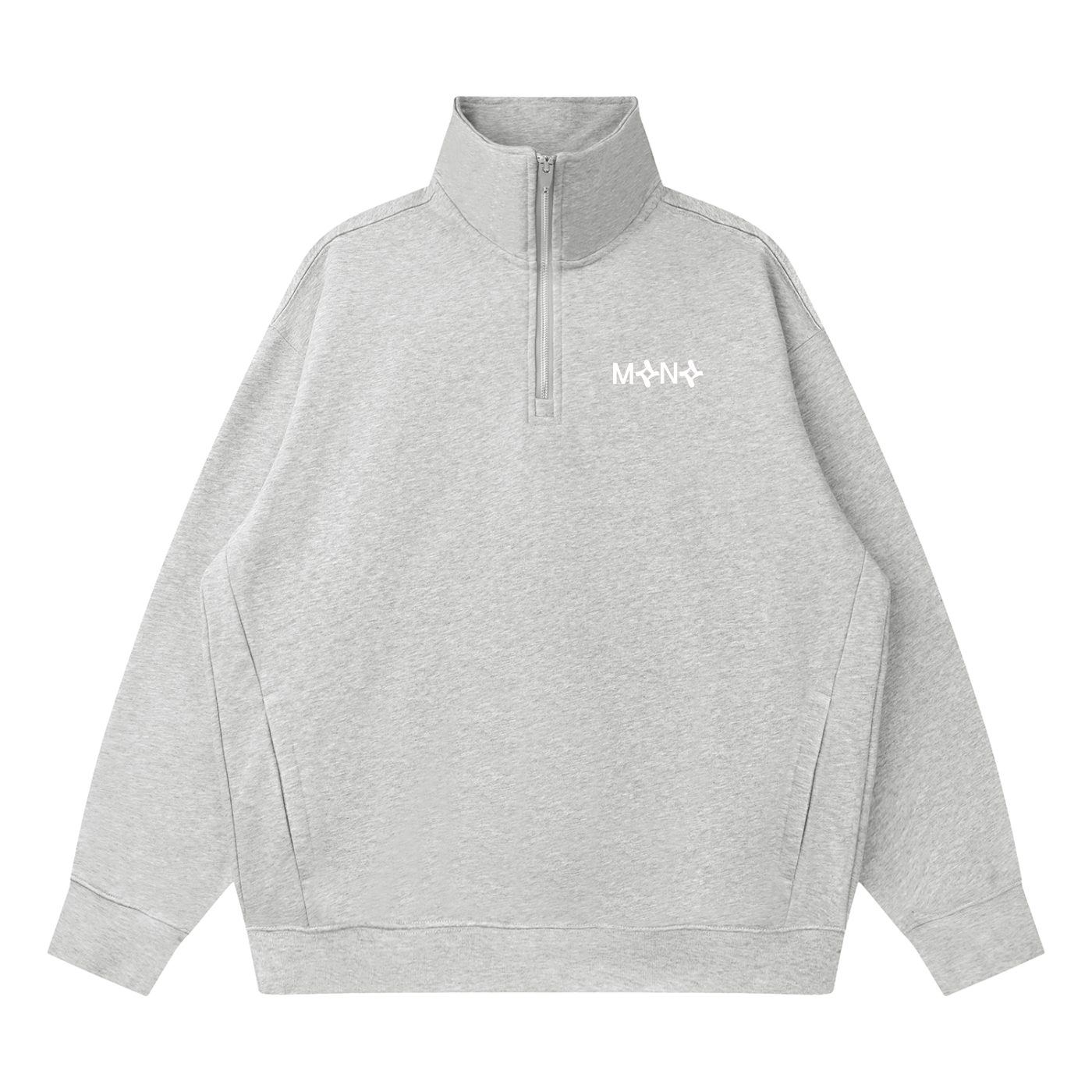 Mono - Text - Quarter-Zip Shoulder Sweatshirt